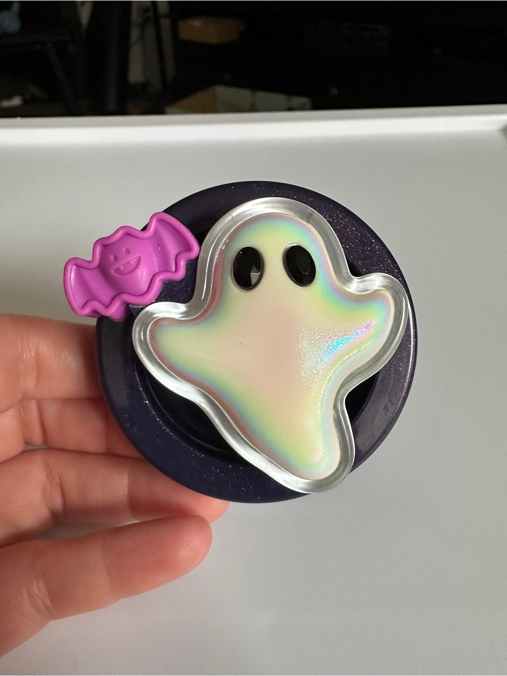 Bath & Body Works Iridescent Ghost & Pink Bat Cake Topper
